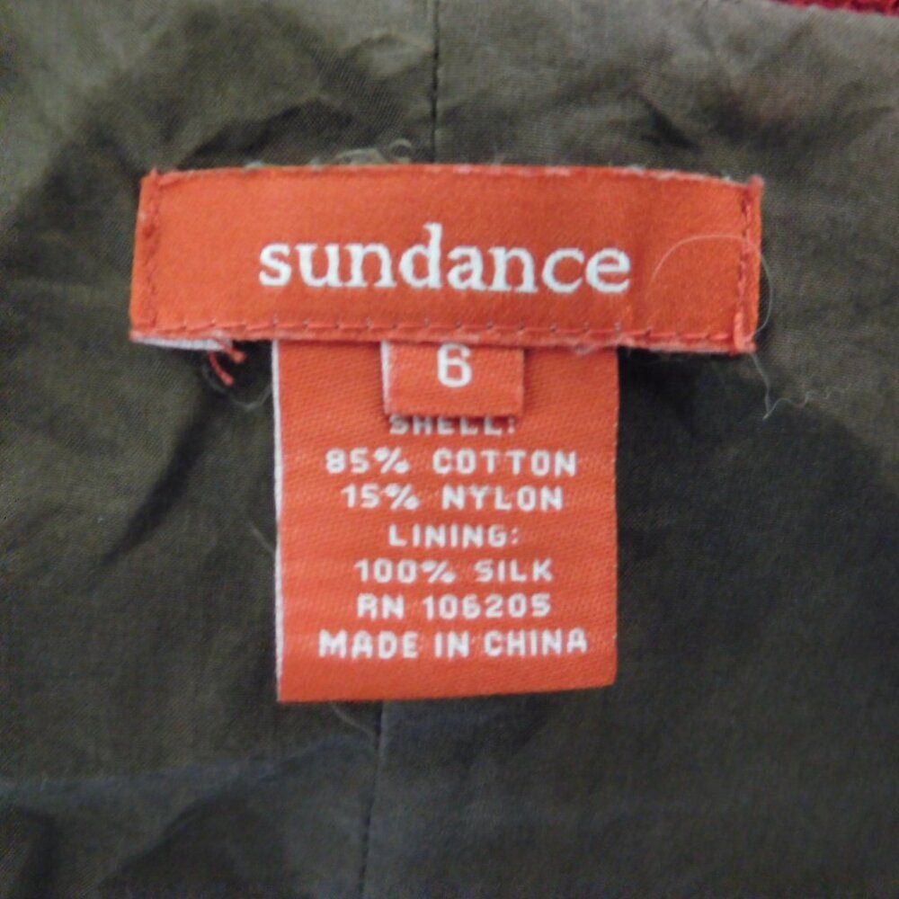 SUNDANCE Lace Overlay DRESS Size 6 Floral Silk Lined Short Sleeve Shift Dress - Picture 5 of 7